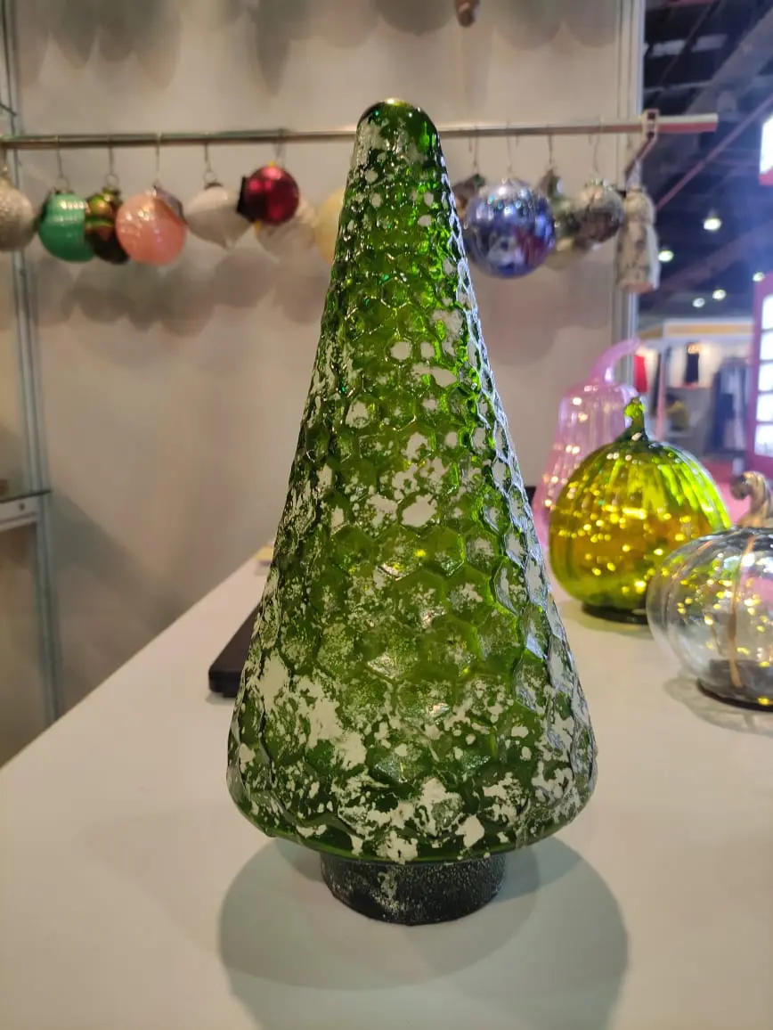 Glass Christmas Tree Decoration — Handcrafted Export Product by NXTGENEXPORTS, Moradabad